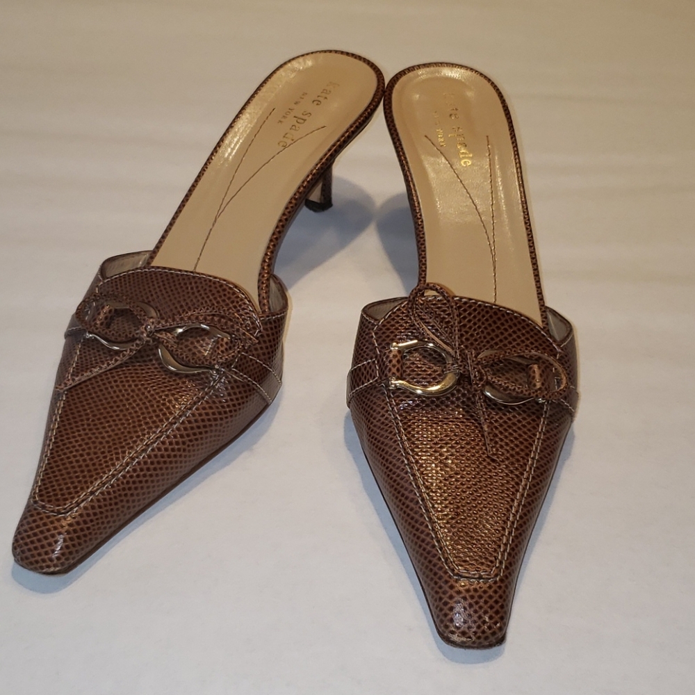 Kate Spade leather Kitten Heels